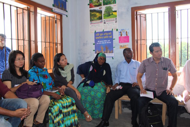 Opens popup gallery with Interview with a BNWLA paralegal in her office after a client consultation in the local government building in Rajshahi with Myo Su, Wigayi, Thi Thi, Fatima, Jovin and Zaw.