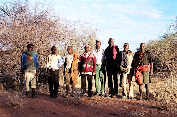 Hadza community members take UCRT staff members out on the land to demonstrate and document their traditional knowledge of the landscape. © UCRT