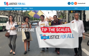 Screenshot of Justice For All website