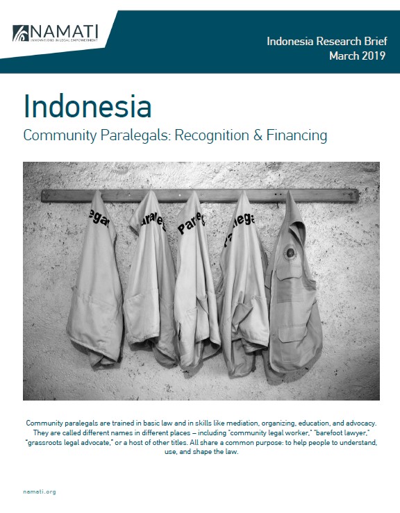 Indonesia, Community Paralegals: Recognition & Financing - Namati