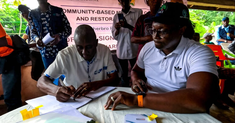 Link to Breakthrough Carbon Agreement Signed Between Africa Conservation Initiative And Fishing Communities In Sierra Leone